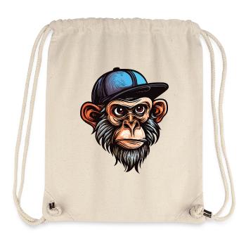 Drôle de singe - Sac à cordon recyclé Stanley/Stella - blanc naturel - Devant