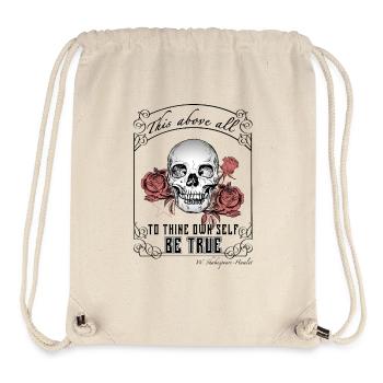 Hamlet's quote "be true" dark academia -var.2 - Stanley/Stella Recycled Gym Bag - natural - Front