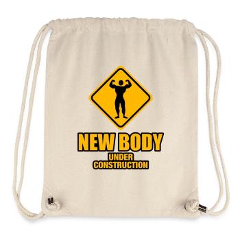 new body under construction - Stanley/Stella recycelter Gym Bag - Naturweiß - Vorne