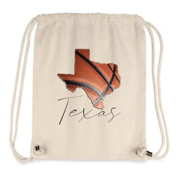 Echter Basketball in der Texas State Landkarte TX - Stanley/Stella recycelter Gym Bag - Naturweiß - Vorne