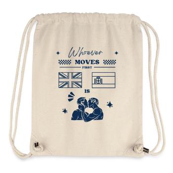 Whoever moves first - Stanley/Stella recycelter Gym Bag - Naturweiß - Vorne