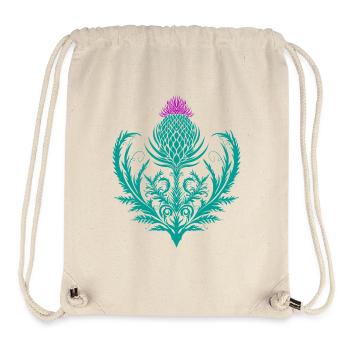 Distel Tattoo Scottish Thistle Botanical Art - Stanley/Stella Recycled Gym Bag - natural - Front