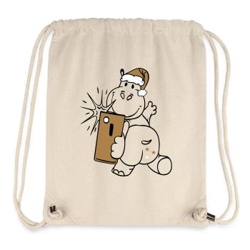 Selfie Hippo - Stanley/Stella recycelter Gym Bag - Naturweiß - Vorne