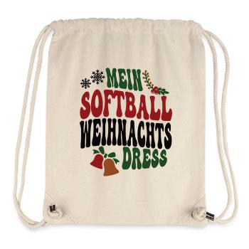 Softballerin Weihnachten Softball Spielerin XMAS - Stanley/Stella recycelter Gym Bag - Naturweiß - Vorne