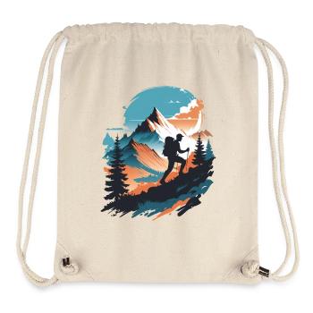 Mountains Hiking - Stanley/Stella Recycled Gym Bag - natural - Front