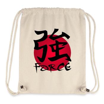 The word force in Japanese (black) - Stanley/Stella Recycled Gym Bag - natural - Front