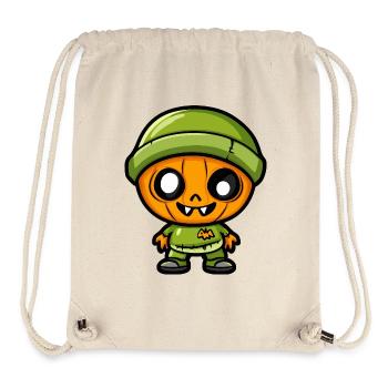 Zombie Halloween Bande dessinée mignonne - Sac à cordon recyclé Stanley/Stella - blanc naturel - Devant