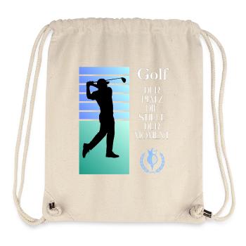 Golf silhouette Silence in the moment - Stanley/Stella Recycled Gym Bag - natural - Front