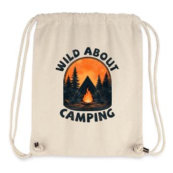 Wild about camping - Stanley/Stella Recycled Gym Bag - natural - Front