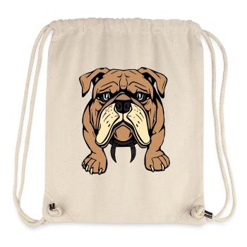 Bulldogge Hunde T-shirt Hundeshirt Geschenk  - Stanley/Stella recycelter Gym Bag - Naturweiß - Vorne
