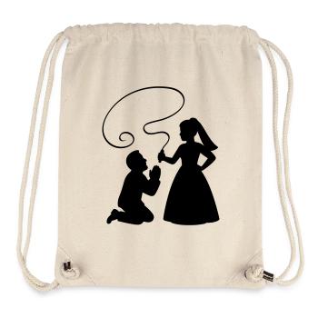 Bride and groom Couple Whip - Stanley/Stella Recycled Gym Bag - natural - Front