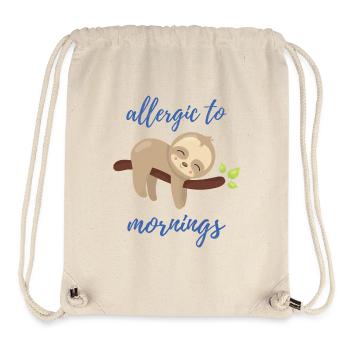 Allergic to Mornings - Stanley/Stella Recycled Gym Bag - natural - Front