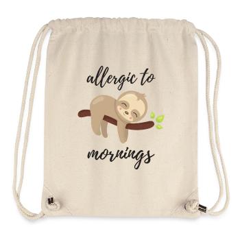 Allergique aux matins - Sac à cordon recyclé Stanley/Stella - blanc naturel - Devant
