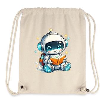 Petit Lecteur du Futur - Sac à cordon recyclé Stanley/Stella - blanc naturel - Devant