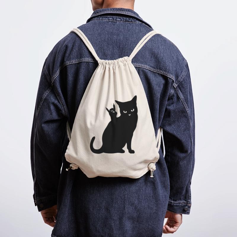 Black Cat – Devil Horns Silhouette Stanley/Stella Recycled Gym Bag