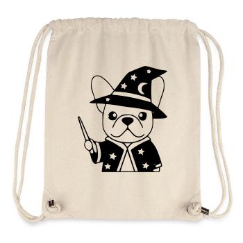 Frenchie Wizard Magic Outline - Stanley/Stella Recycled Gym Bag - natural - Front
