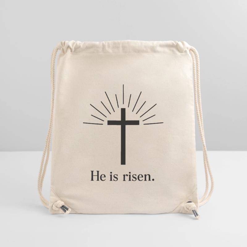 He is Risen Jesus Easter Cross Stanley/Stella Recycled Gym Bag