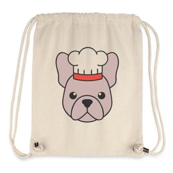 Frenchie Chef Hat Head Logo - Stanley/Stella Recycled Gym Bag - natural - Front