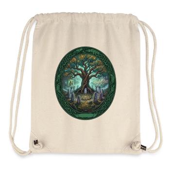 Tree of life in the circle of fog - Stanley/Stella Recycled Gym Bag - natural - Front