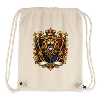 Armoiries du Lion Royal - Sac à cordon recyclé Stanley/Stella - blanc naturel - Devant