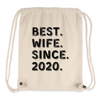 Best Wife Since 2020 Cadeau Anniversaire 6 Ans - Sac à cordon recyclé Stanley/Stella - blanc naturel - Devant