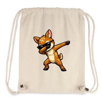 Dabbing Fawn - Stanley/Stella Recycled Gym Bag - natural - Front