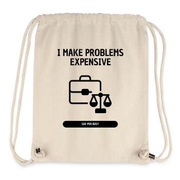 Super Busy Typo Shirt - Anwalt - Stanley/Stella recycelter Gym Bag - Naturweiß - Vorne