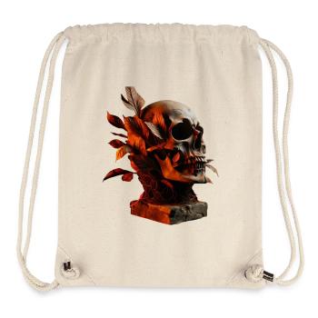 Autumn skull with foliage - Stanley/Stella Recycled Gym Bag - natural - Front