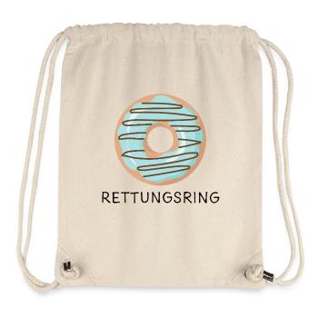 Donut Rettungsring sw - Stanley/Stella recycelter Gym Bag - Naturweiß - Vorne