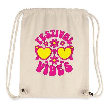 Festival Vibes - Stanley/Stella recycelter Gym Bag - Naturweiß - Vorne
