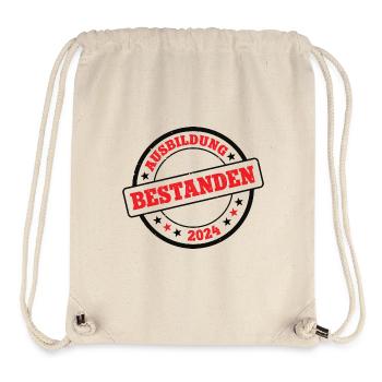 Ausbildung Bestanden 2024 Gesellen Handwerk Azubi - Stanley/Stella recycelter Gym Bag - Naturweiß - Vorne