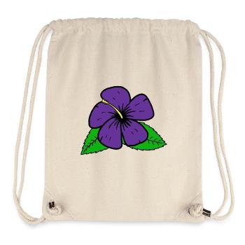 Flower purple - Stanley/Stella Recycled Gym Bag - natural - Front