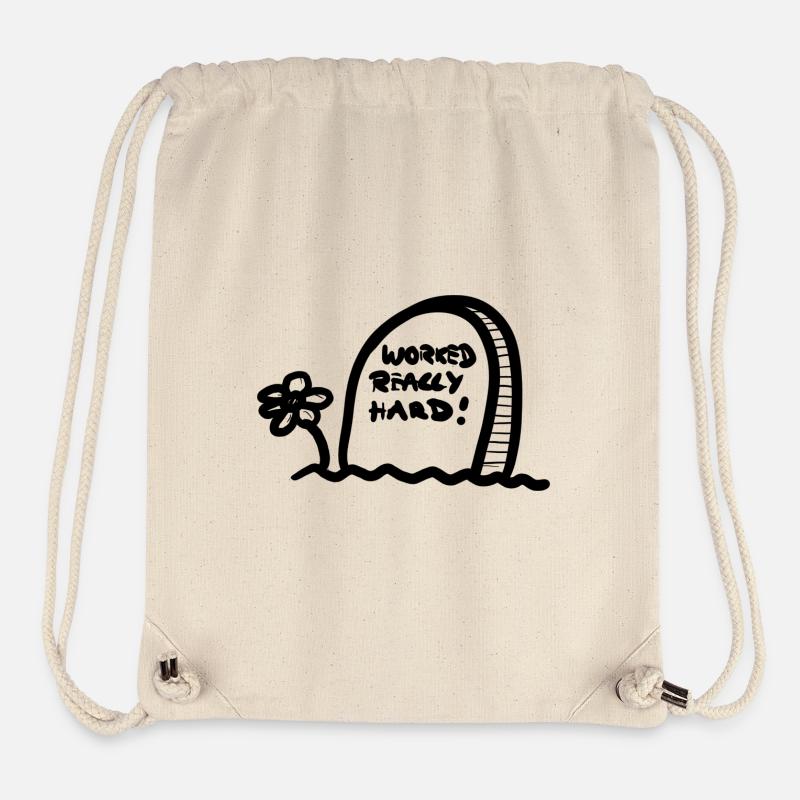 A TRAVAILLÉ DUR - Sac à cordon recyclé Stanley/Stella - blanc naturel