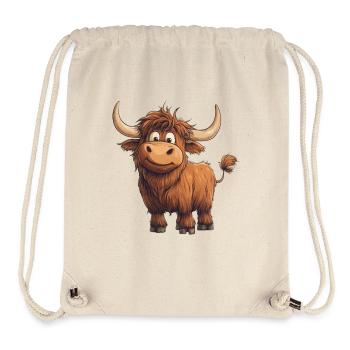 Scottish Highland cattle - Stanley/Stella Recycled Gym Bag - natural - Front