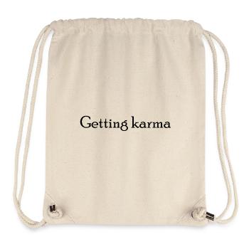 Getting karma, lettering black - Stanley/Stella Recycled Gym Bag - natural - Front