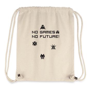 pas de jeux sans avenir Nerd 8bit pc geek tetris Jouer l - Sac à cordon recyclé Stanley/Stella - blanc naturel - Devant