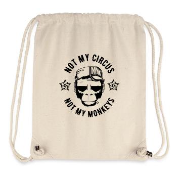 NOT MY CIRCUS - NOT MY MONKEYS - Affen Fun Shirt - Stanley/Stella recycelter Gym Bag - Naturweiß - Vorne