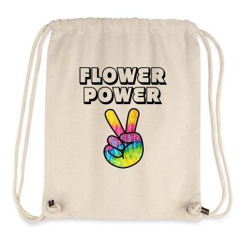 Flower Power - Sac à cordon recyclé Stanley/Stella - blanc naturel - Devant