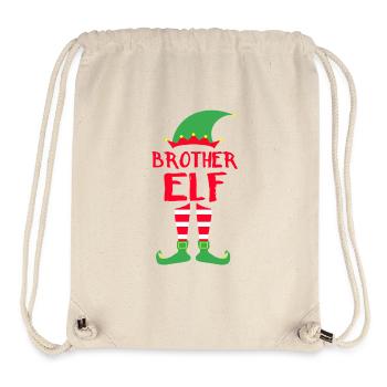 Brother Elf - Christmas Family Gift Xmas - Stanley/Stella Recycled Gym Bag - natural - Front