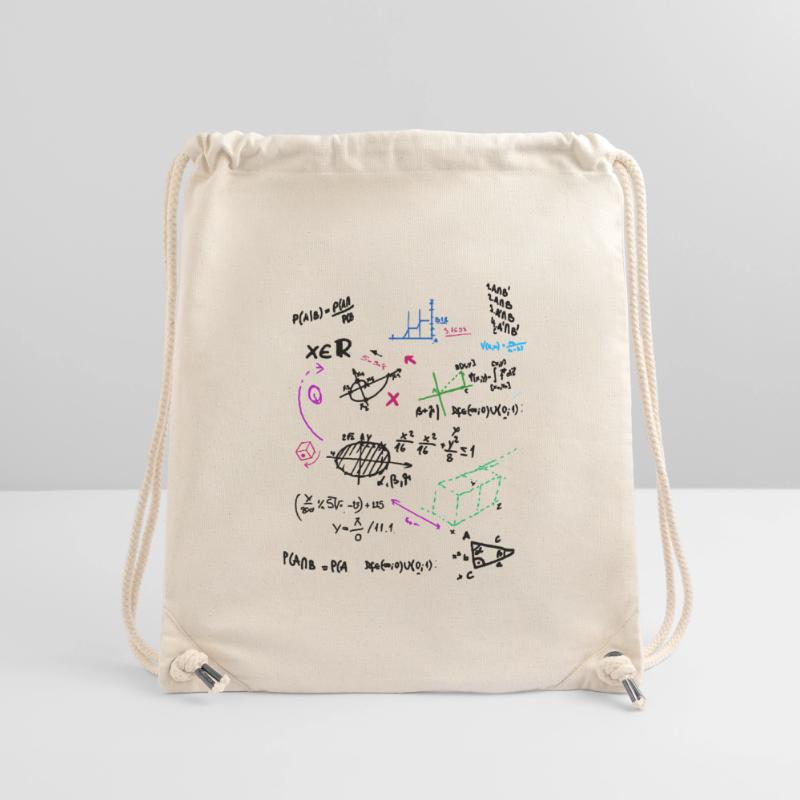 Math complexe tableau mathématique avec des formules Sac à cordon recyclé Stanley/Stella