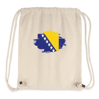 amour drapeau maison ascendance Bosnie-Herzégovine p - Sac à cordon recyclé Stanley/Stella - blanc naturel - Devant