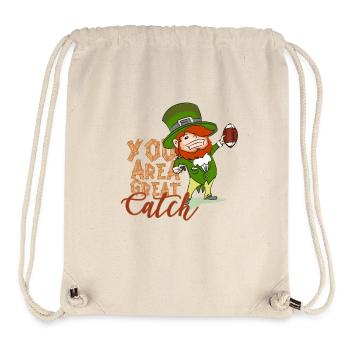St. Patrick's Day American Football Sports Gift - Stanley/Stella Recycled Gym Bag - natural - Front
