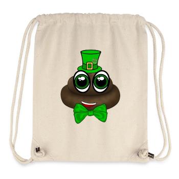 Emoji pour le jour de la Saint Patrick - Sac à cordon recyclé Stanley/Stella - blanc naturel - Devant