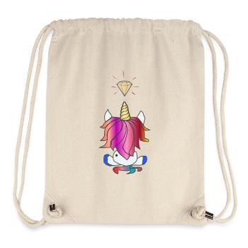 Licorne de la méditation diamant - Sac à cordon recyclé Stanley/Stella - blanc naturel - Devant