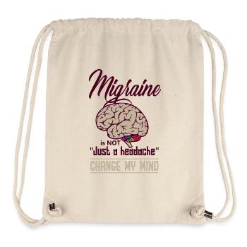 Headache migraine illness gift brain - Stanley/Stella Recycled Gym Bag - natural - Front