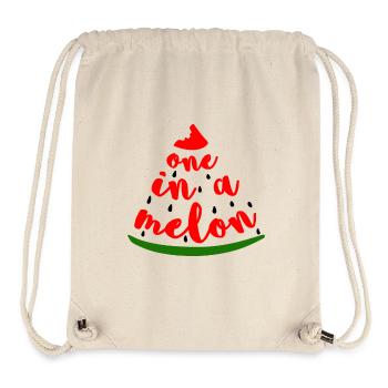 Un dans un melon - Sac à cordon recyclé Stanley/Stella - blanc naturel - Devant