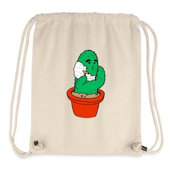 Kindermotiv: Kaktus rasiert sich - Stanley/Stella recycelter Gym Bag - Naturweiß - Vorne