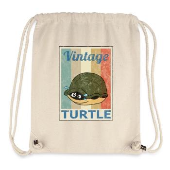 Tortoise Vintage Retro Style Grunge Reptili - Stanley/Stella Recycled Gym Bag - natural - Front