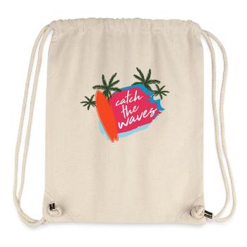 Sommer Spruch Strand Surfen - Stanley/Stella recycelter Gym Bag - Naturweiß - Vorne