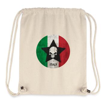 Italien Stern mit Totenkopf im Retro Geschenk - Stanley/Stella recycelter Gym Bag - Naturweiß - Vorne